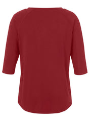 T-Shirt aus Viskose - 610-beere - Rot