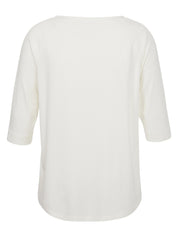 T-Shirt aus Viskose - 950-ecru - Weiß
