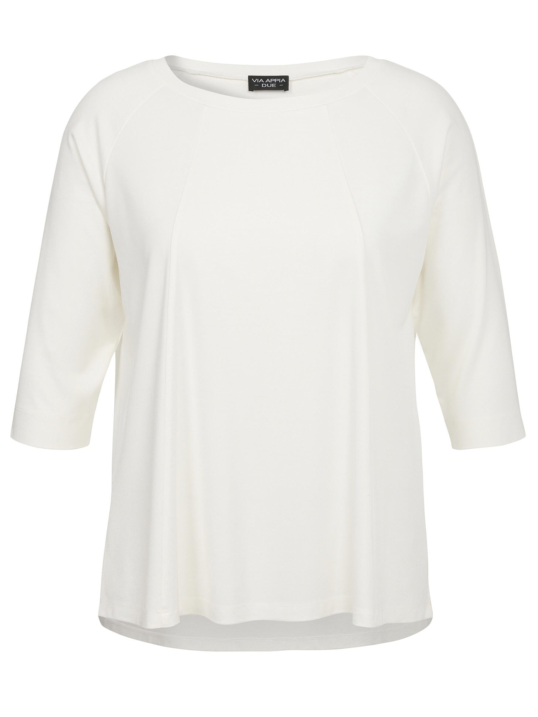 T-Shirt aus Viskose - 950-ecru - Weiß