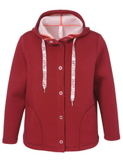 Sweatshirtjacke mit Kapuze - 613-beere multicolor - Rot