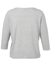 Strickpullover aus Baumwolle - 171950-silber melange /ecru - Grau