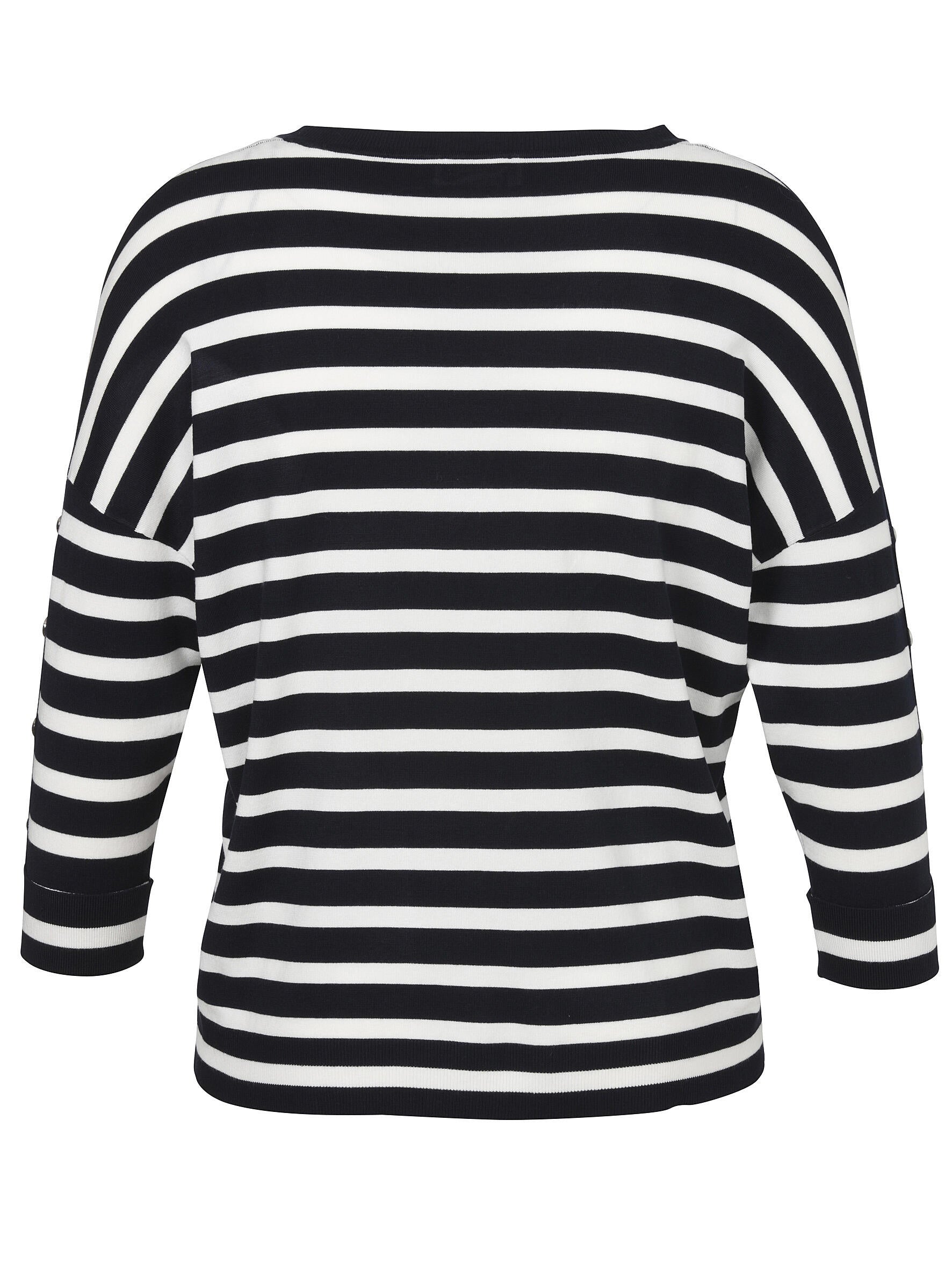 Pullover aus Viskose - 800950-dunkelblau / ecru - Blau | Weiß