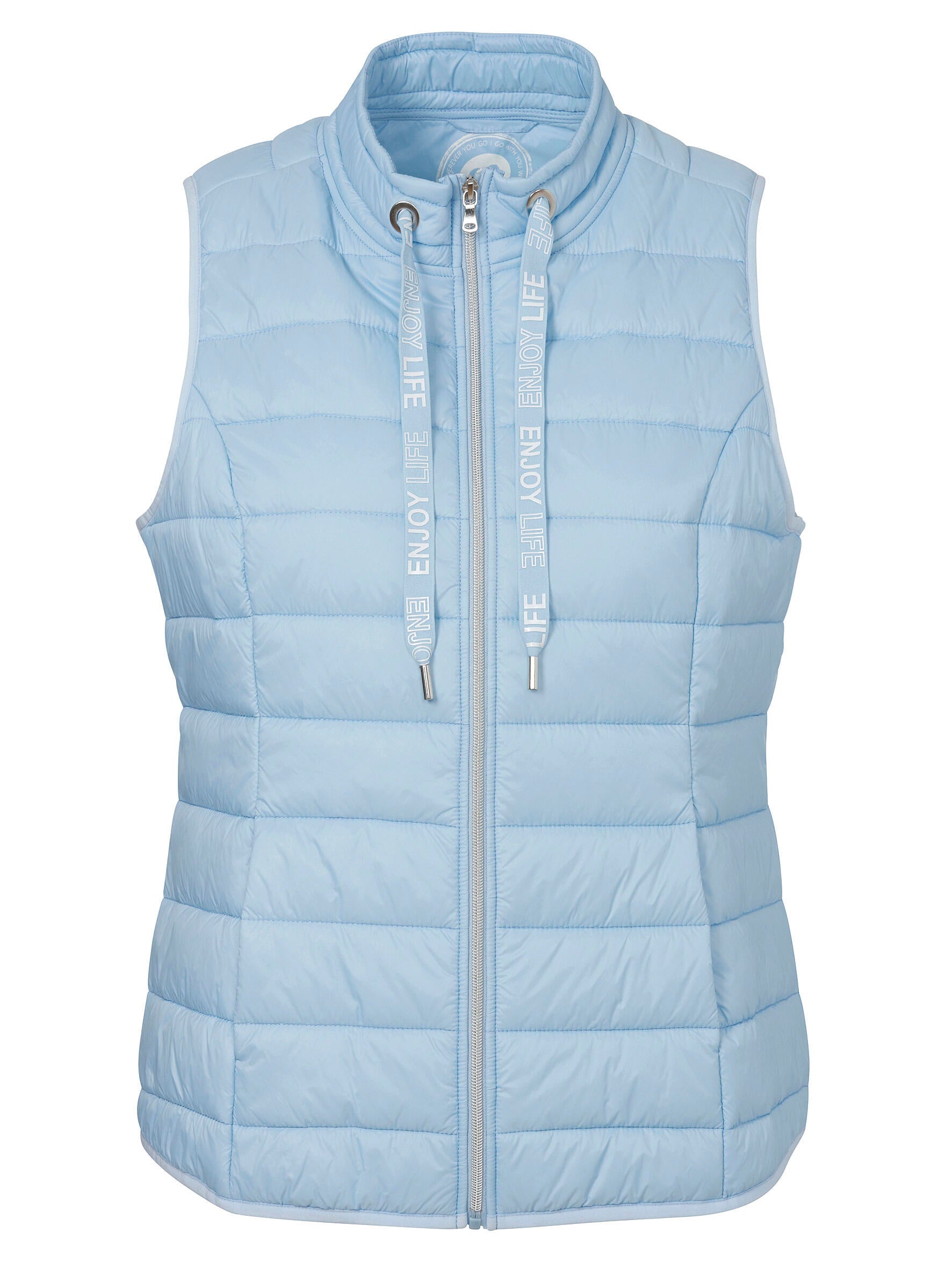 Weste mit Stehkragen - 880-eisblau - Blau