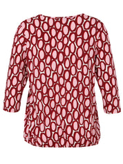 T-Shirt aus Viskose - 613-beere multicolor - Violett