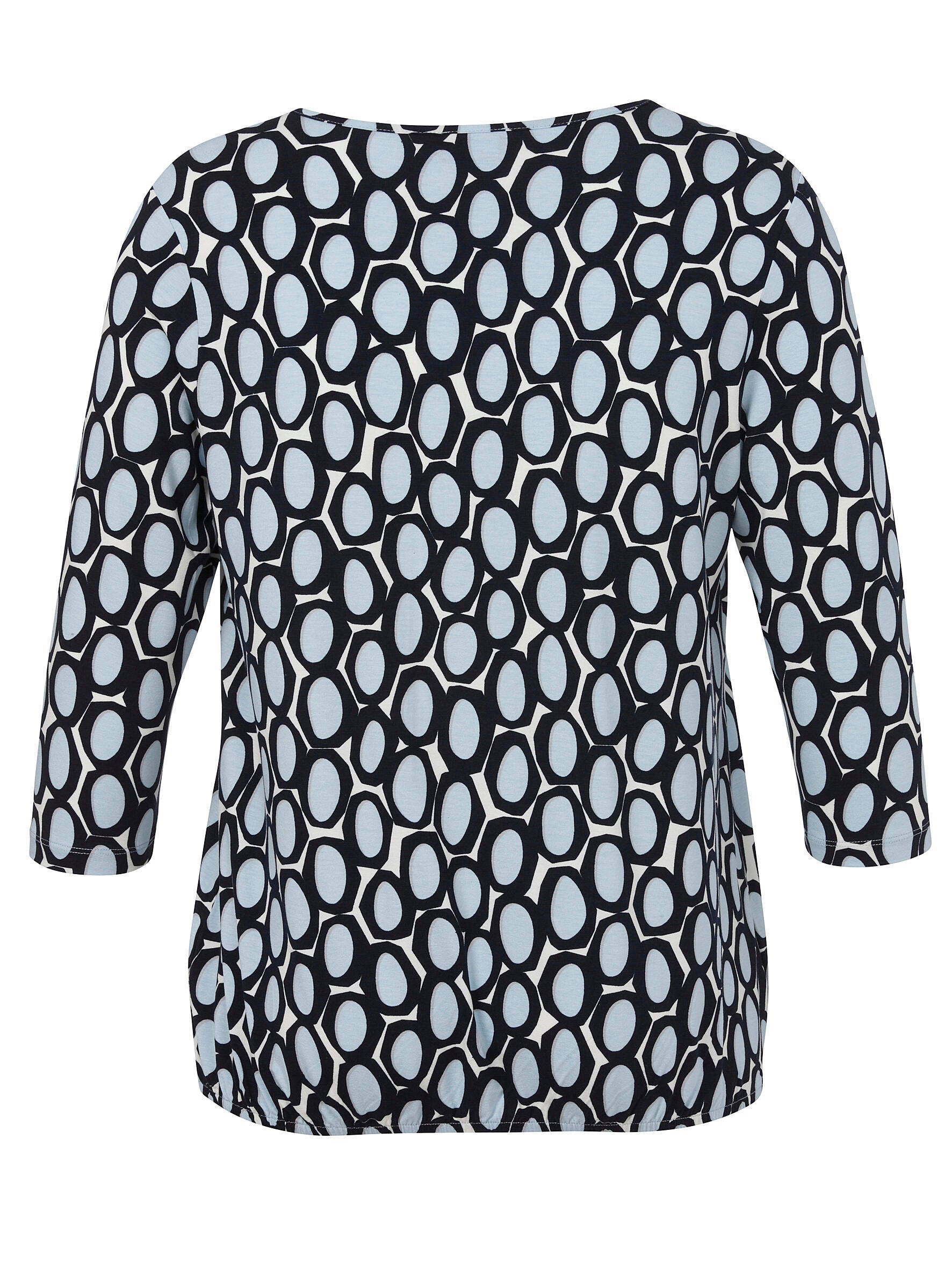 T-Shirt aus Viskose - 803-dunkelblau multicol - Blau