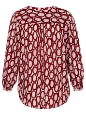 Bluse gemustert - 613-beere multicolor - Violett