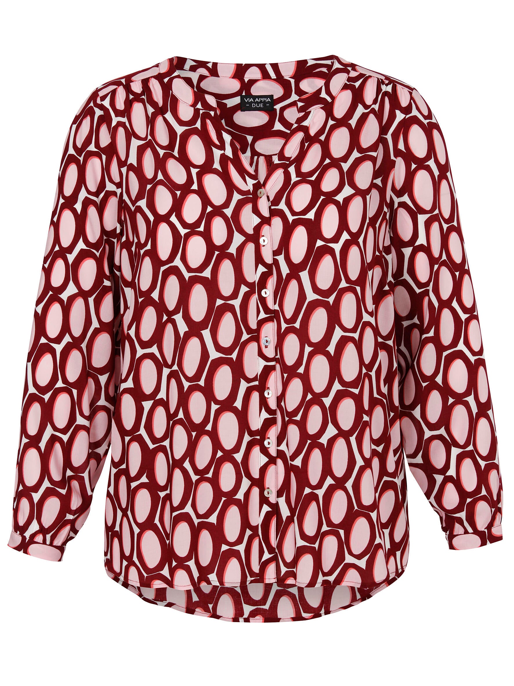 Bluse gemustert - 613-beere multicolor - Violett