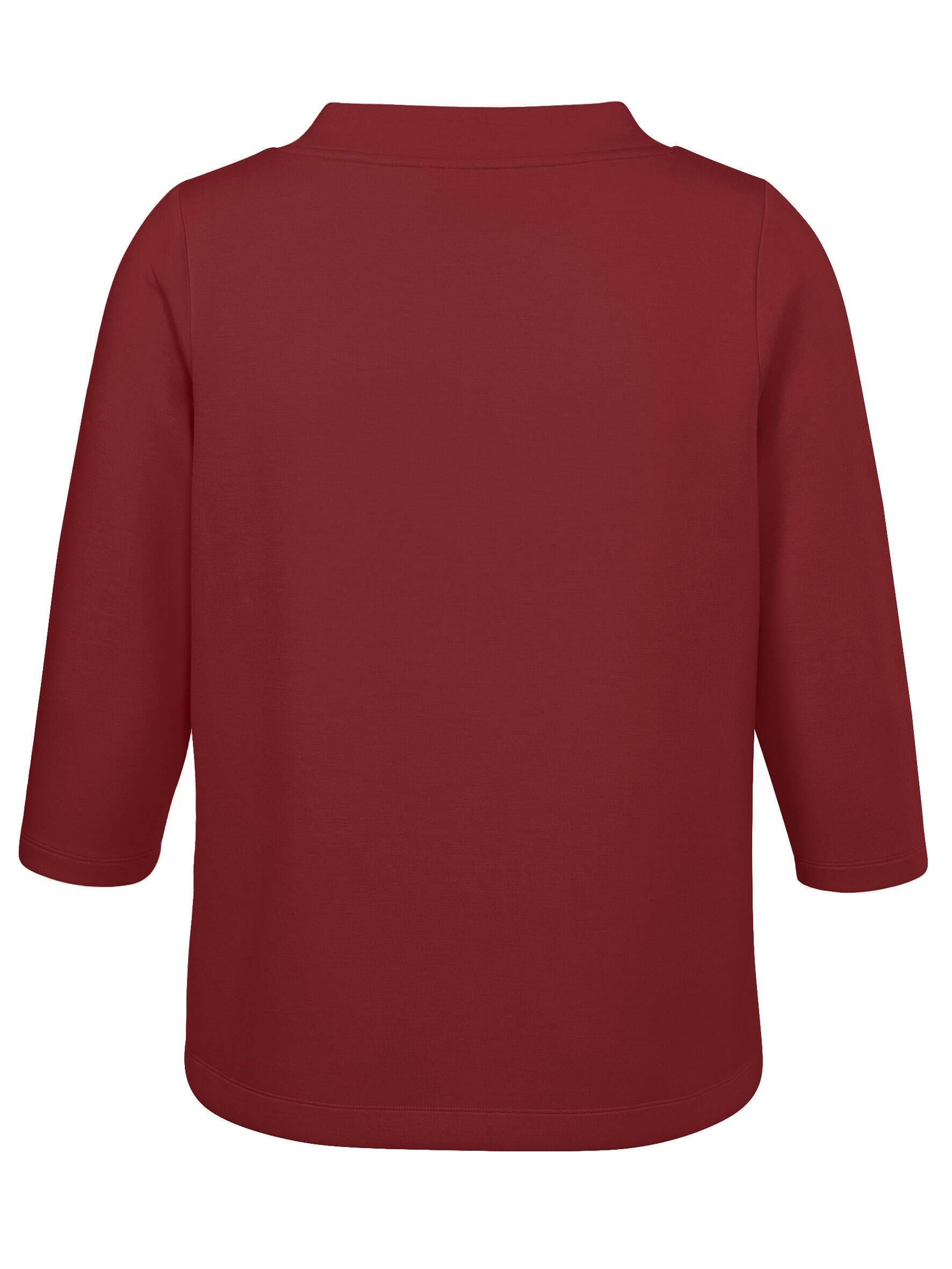 Sweatshirt Stehkragen 3/4 Arm - 610-beere - Rot