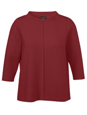 Sweatshirt Stehkragen 3/4 Arm - 610-beere - Rot