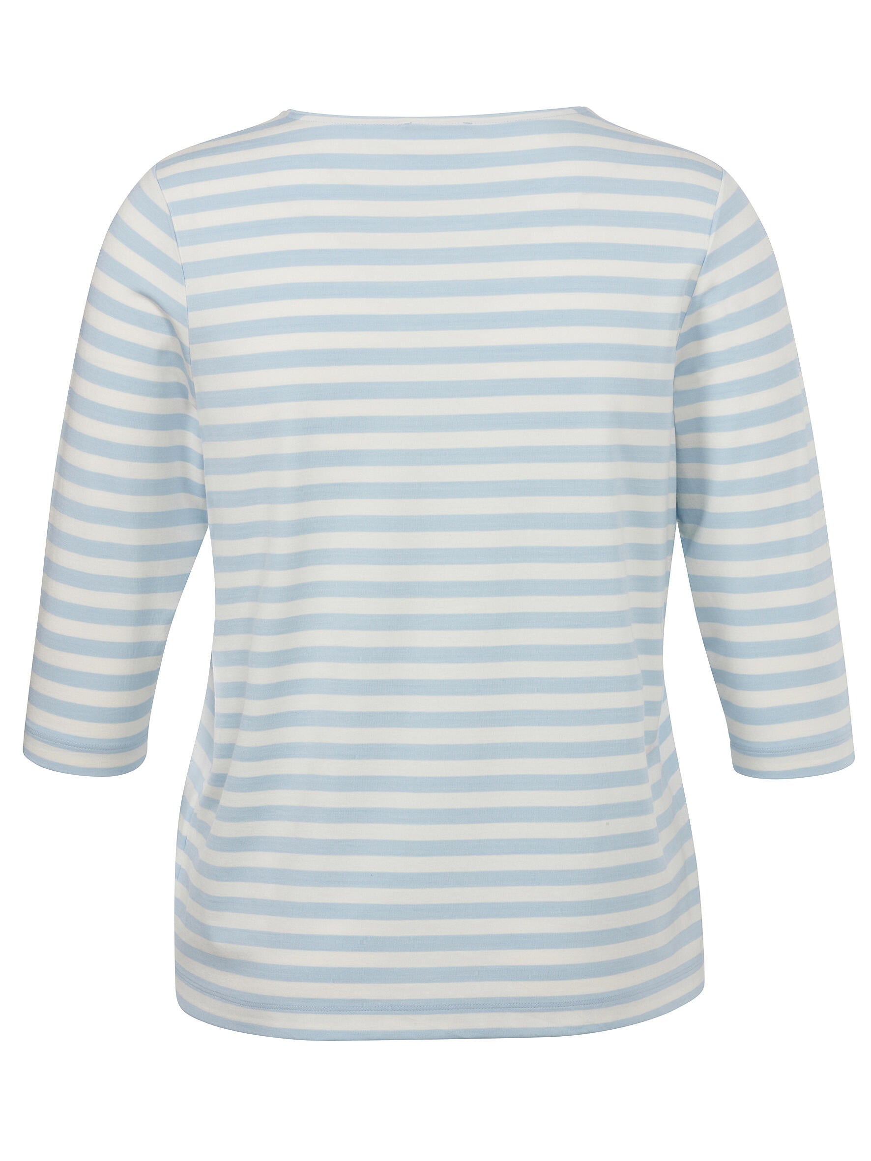 T-Shirt aus Viskosemix - 880950-eisblau / ecru - Blau
