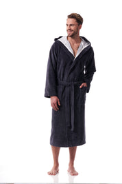 Bademantel MARC - 45-graphit - Grau