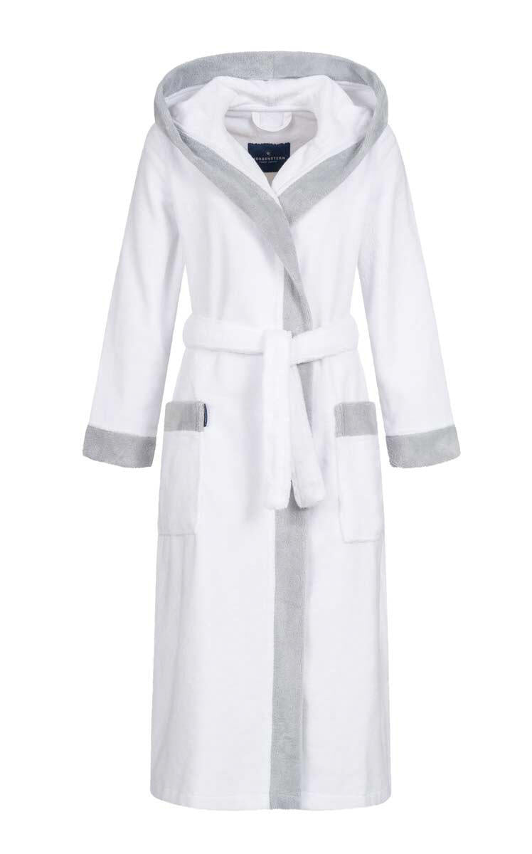 Bademantel GEENA 2 - 113-weiss/grau - Weiß