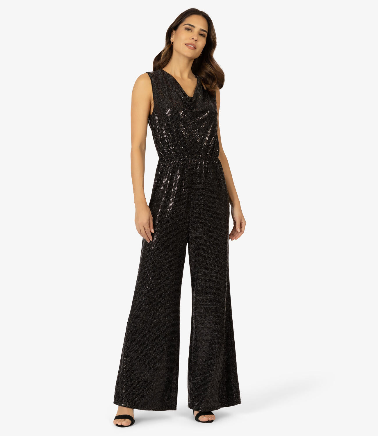 Jumpsuit mit Pailletten - SCHWARZ - Schwarz