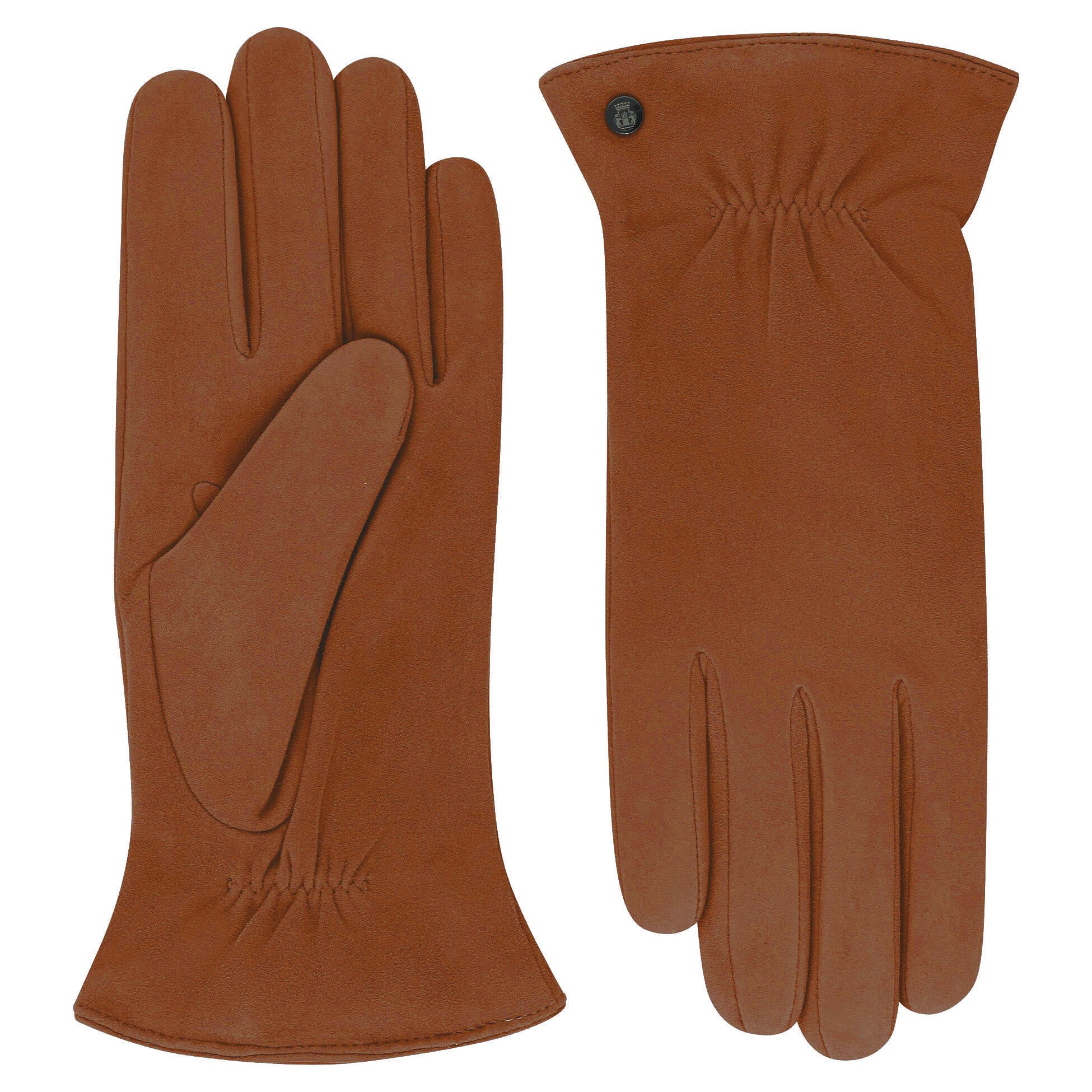 Lederhandschuhe - 7600-saddlebrown - Beige