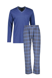 Pyjama Set - 404-marine/gem. - Blau