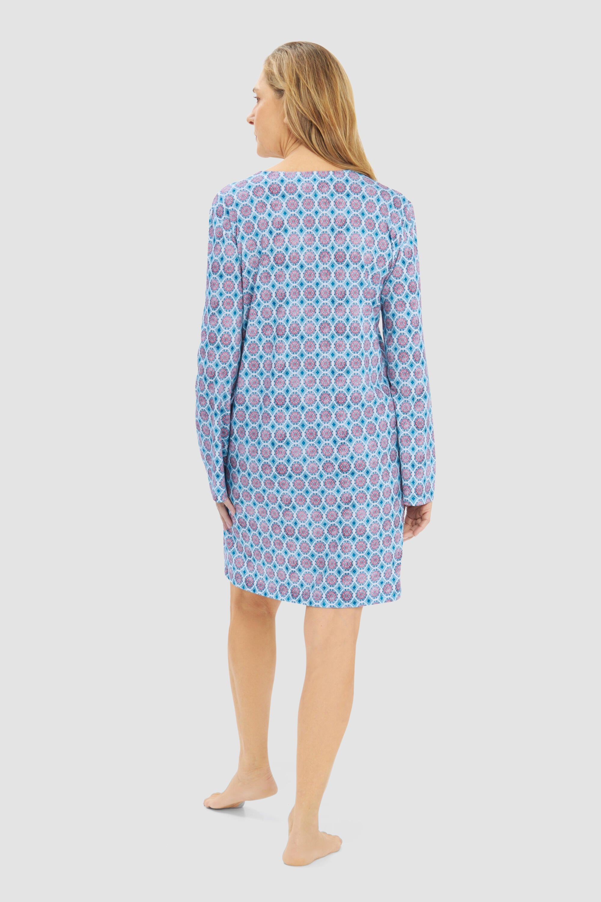 Schlafkleid aus Baumwollmix - 16718 - Blau