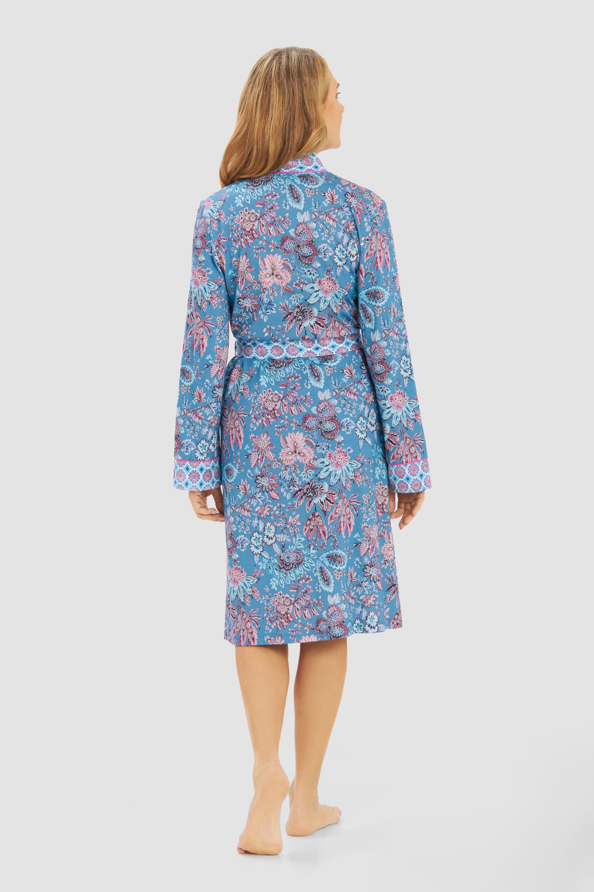 Kimono aus Baumwollmix - 16541 - Blau