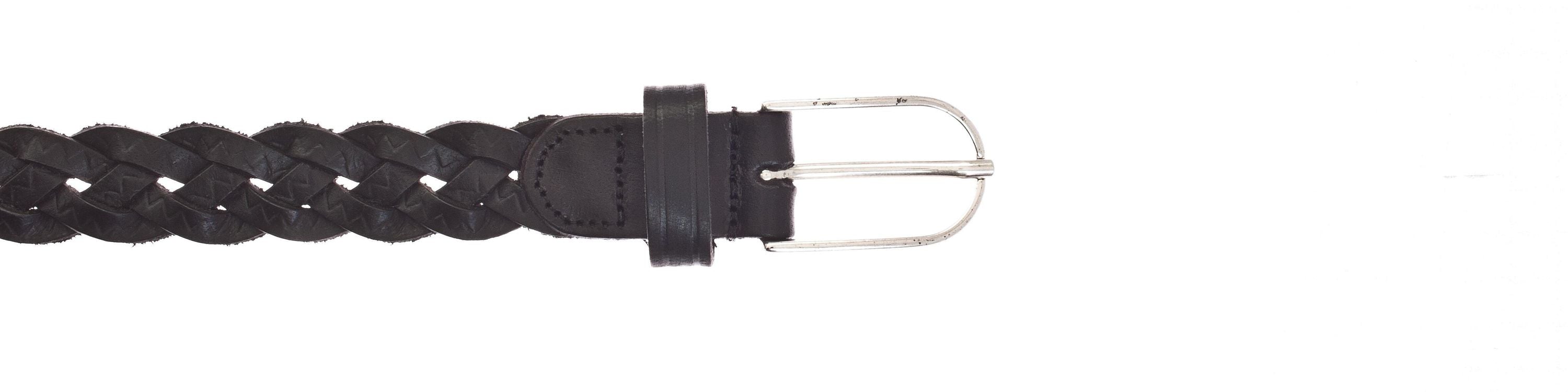 Gürtel geflochten - 0790-schwarz - Schwarz