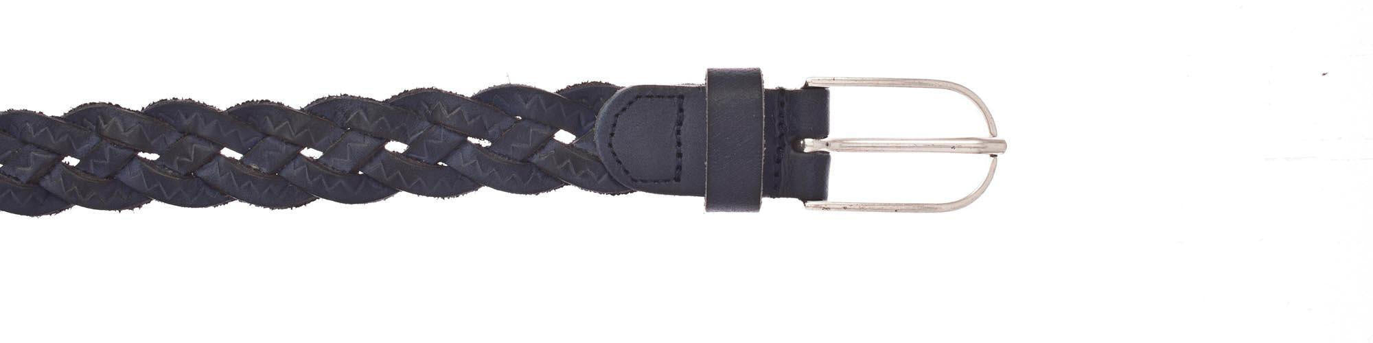 Gürtel geflochten - 0480-marine - Blau