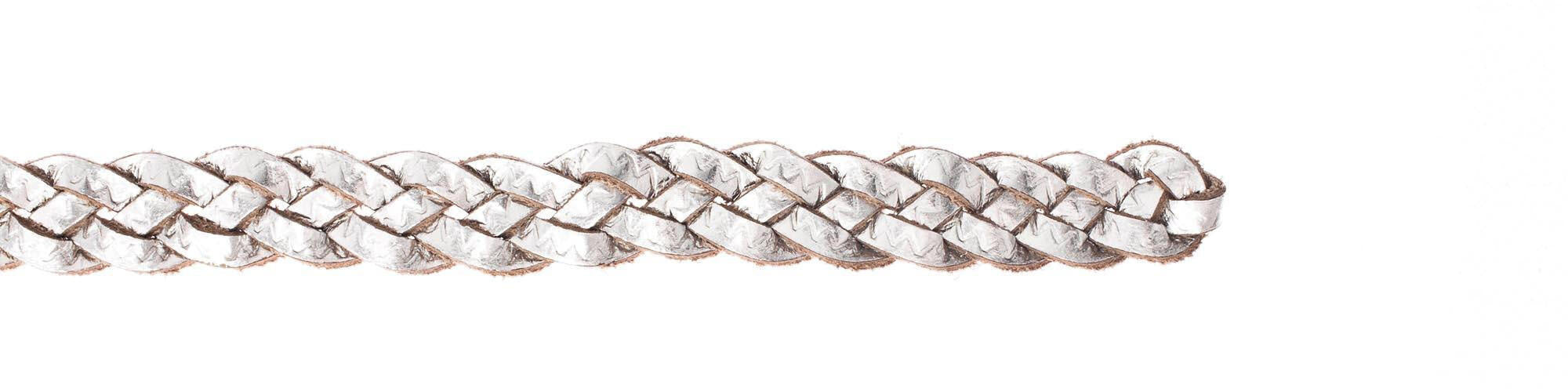 Gürtel geflochten - 0150-silber metallic - Silber