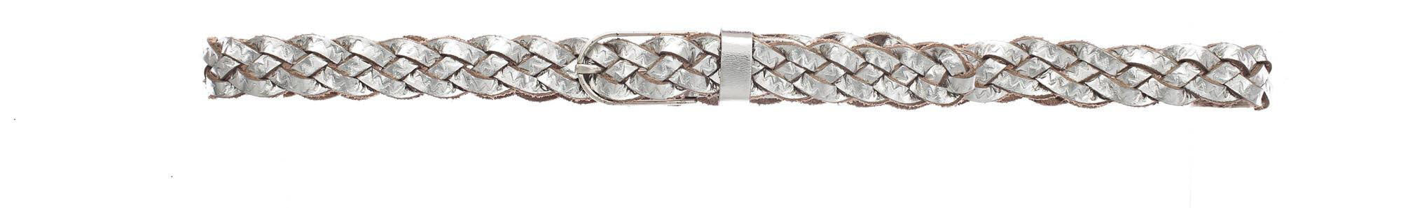 Gürtel geflochten - 0150-silber metallic - Silber