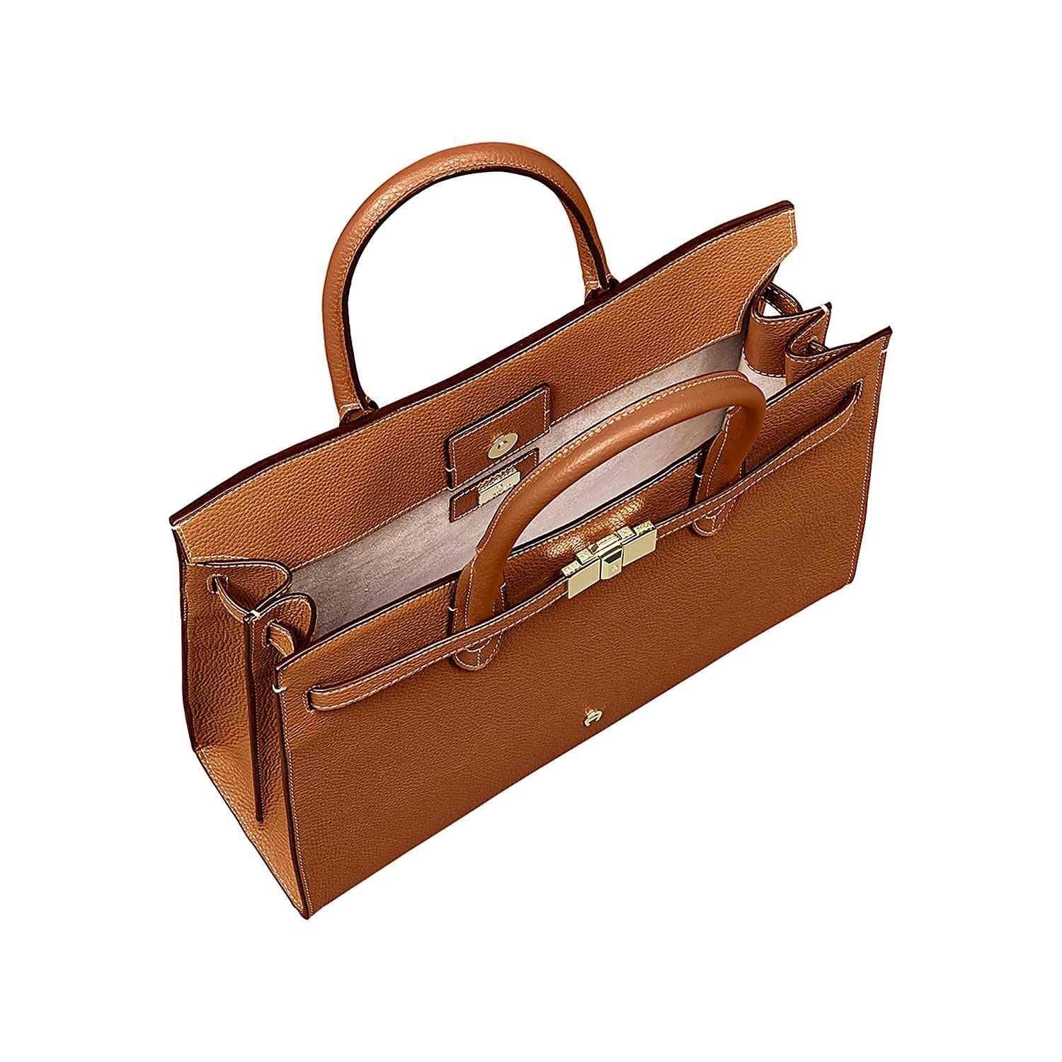 Handtasche FARAH L - 0035-COGNAC BROWN - Braun