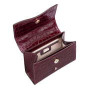 Handtasche FARAH COCCODRILLO - 0322-PORT RED - Rot