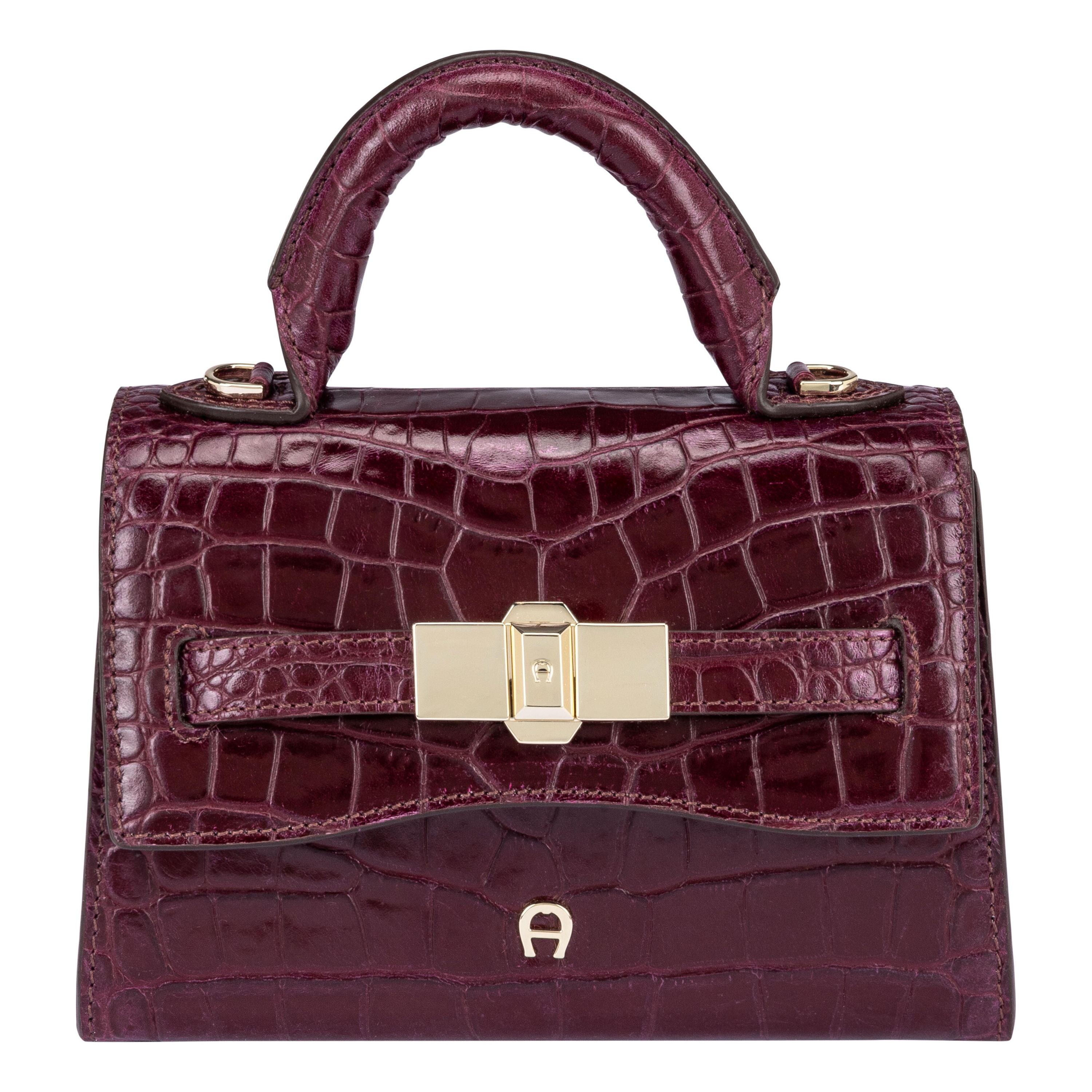 Handtasche FARAH COCCODRILLO - 0322-PORT RED - Rot