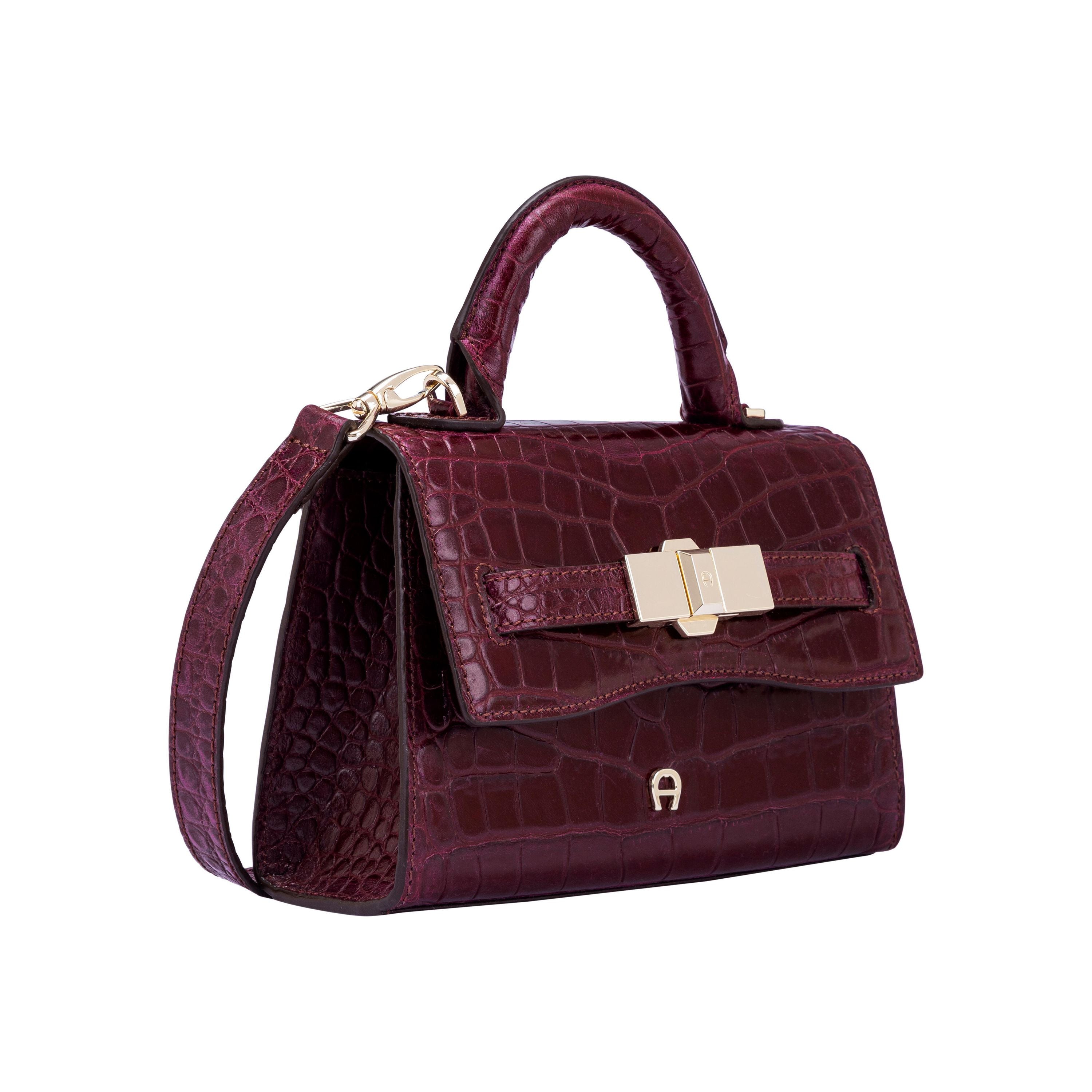 Handtasche FARAH COCCODRILLO - 0322-PORT RED - Rot
