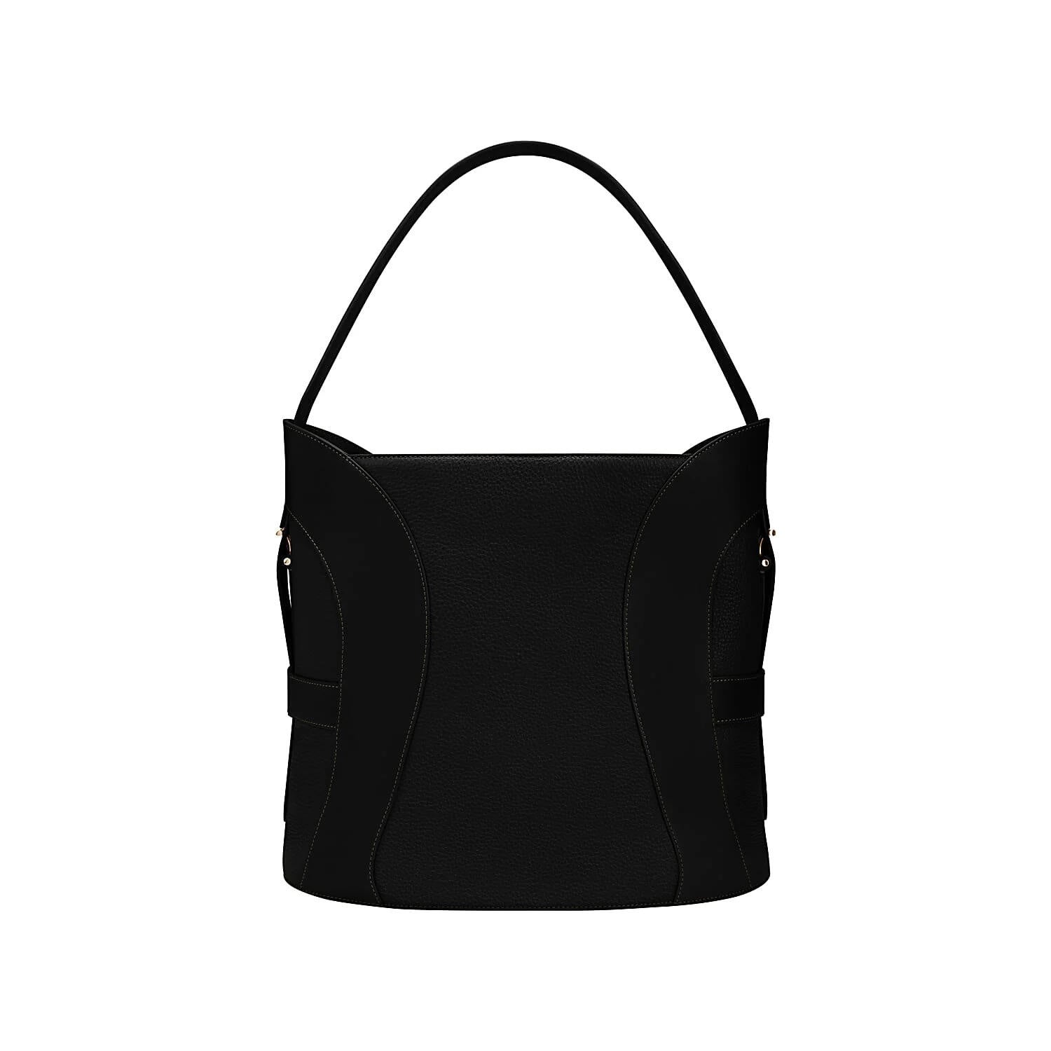 Beuteltasche DEBORAH L - 0002-BLACK - Schwarz