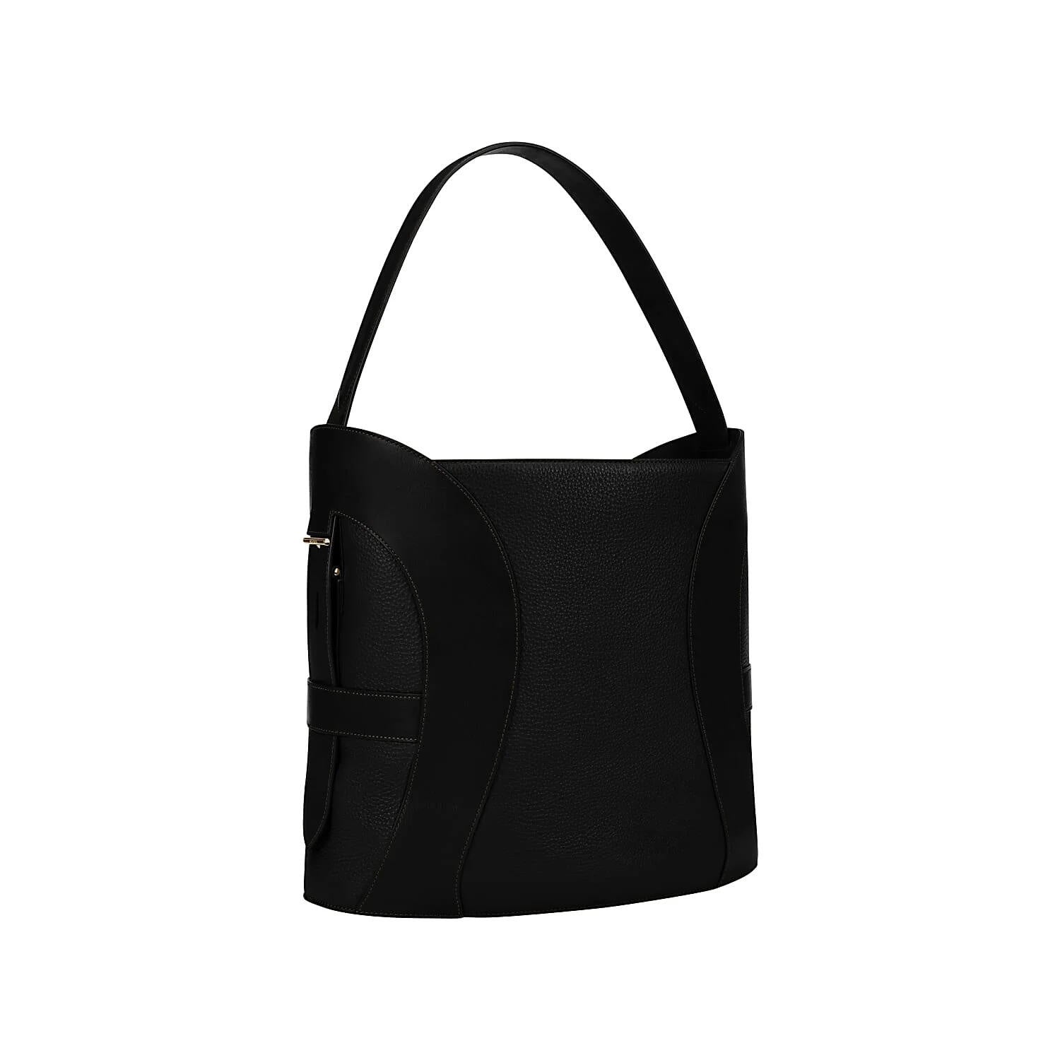 Beuteltasche DEBORAH L - 0002-BLACK - Schwarz
