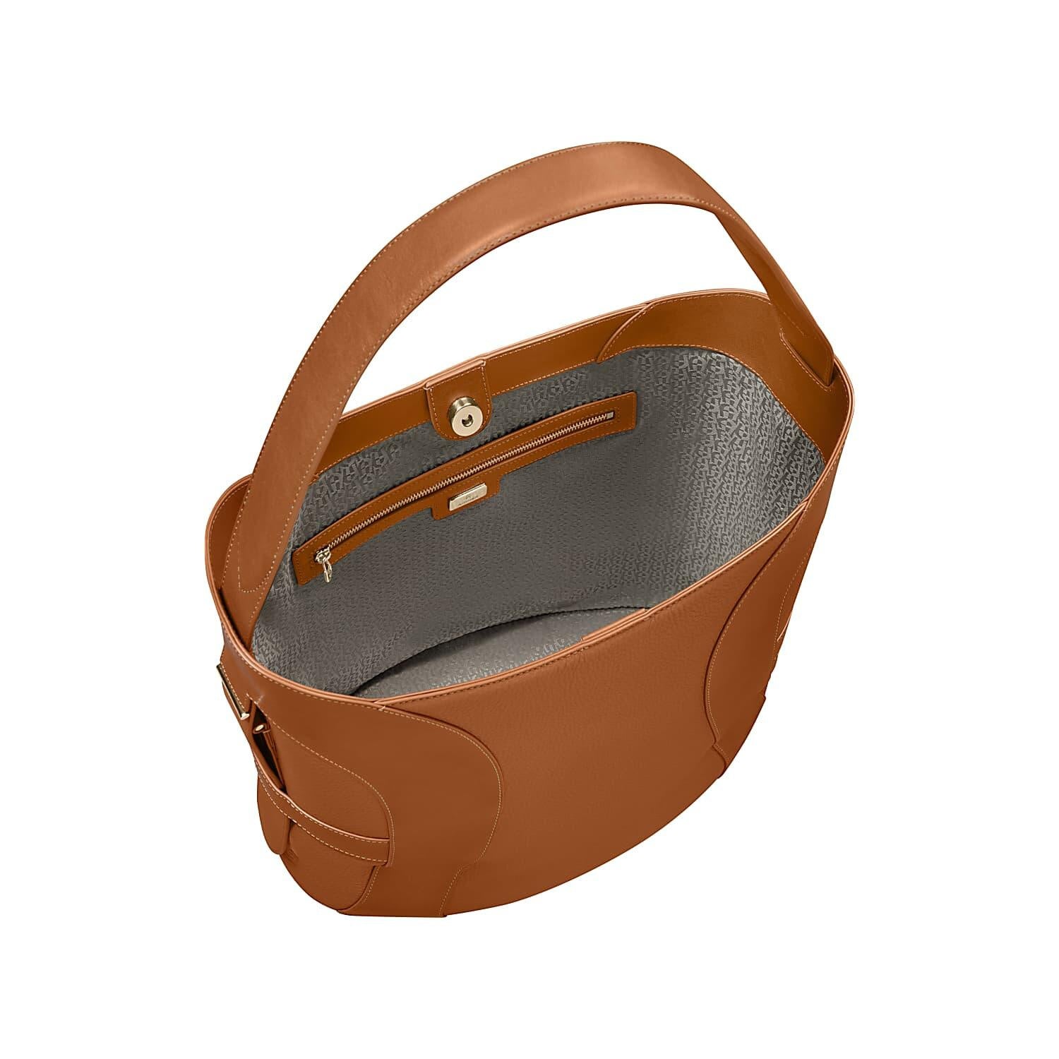 Beuteltasche DEBORAH L - 0035-COGNAC BROWN - Braun