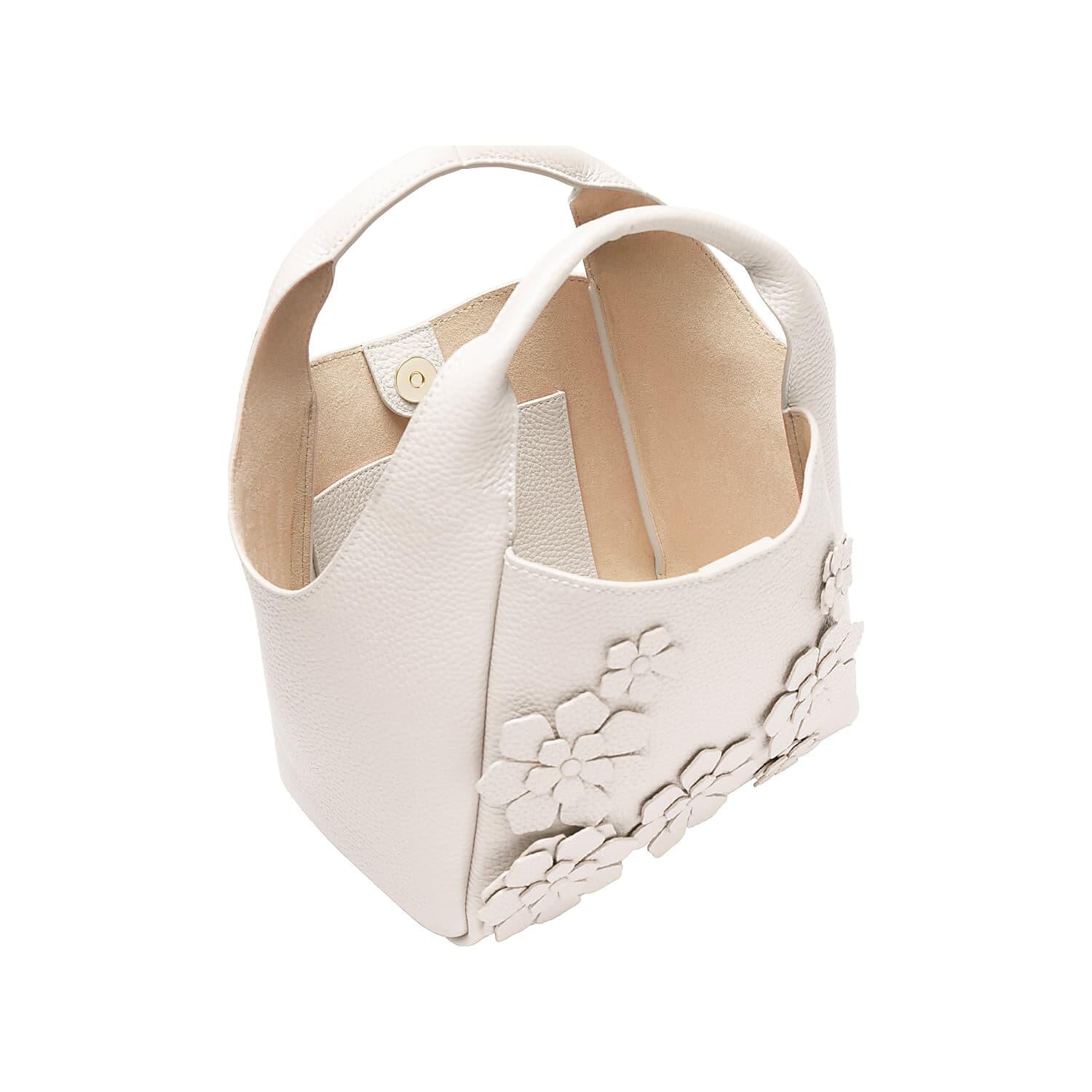 Beuteltasche ZAIRA BLOSSOM S - 0110-COTTON WHITE - Weiß