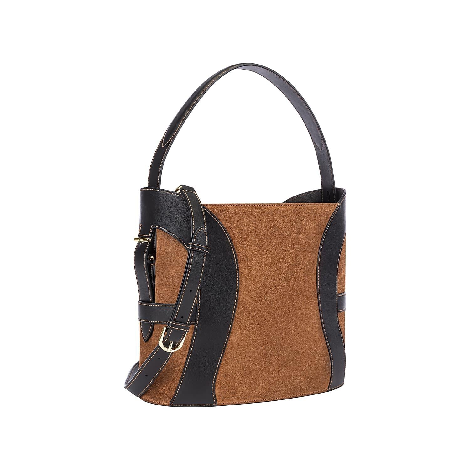 Beuteltasche DEBORAH SUEDE L - 0750-OAT BEIGE - Beige