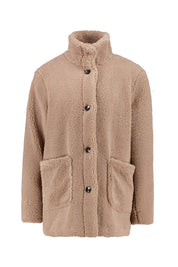 Teddyjacke mit Stehkragen - 123-desert bei - Beige