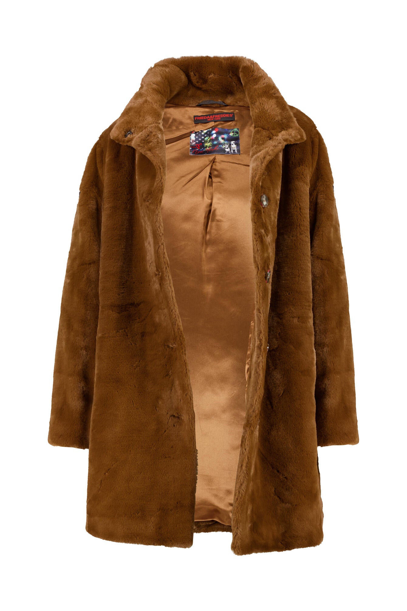 Frieda Und Freddies Teddy Mantel Freddies Faux Fur Mantel Damen