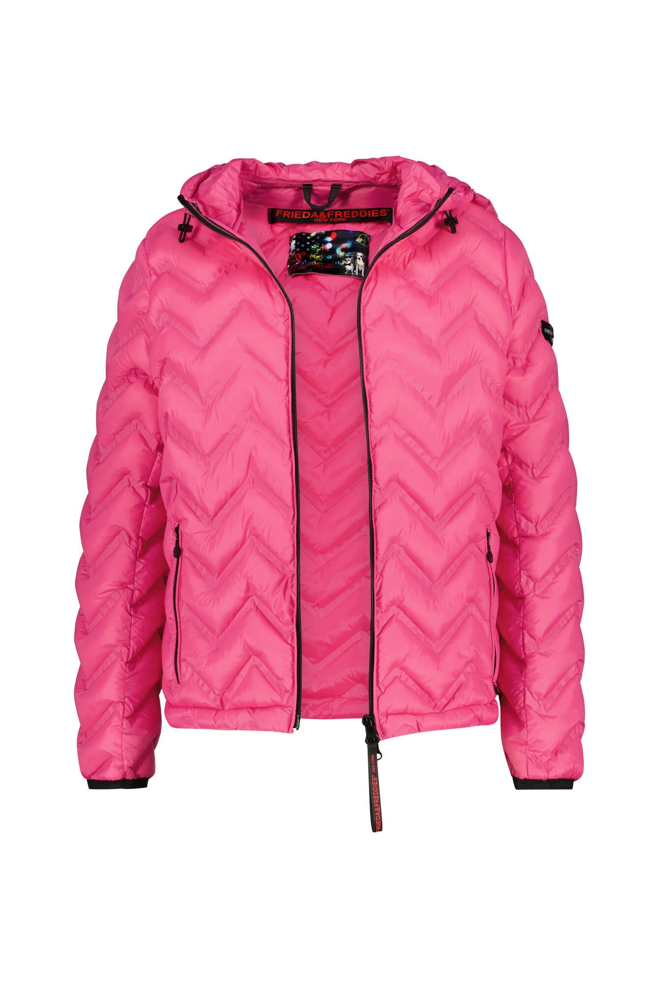 Steppjacke mit Kapuze - 295-crazy pink - Pink