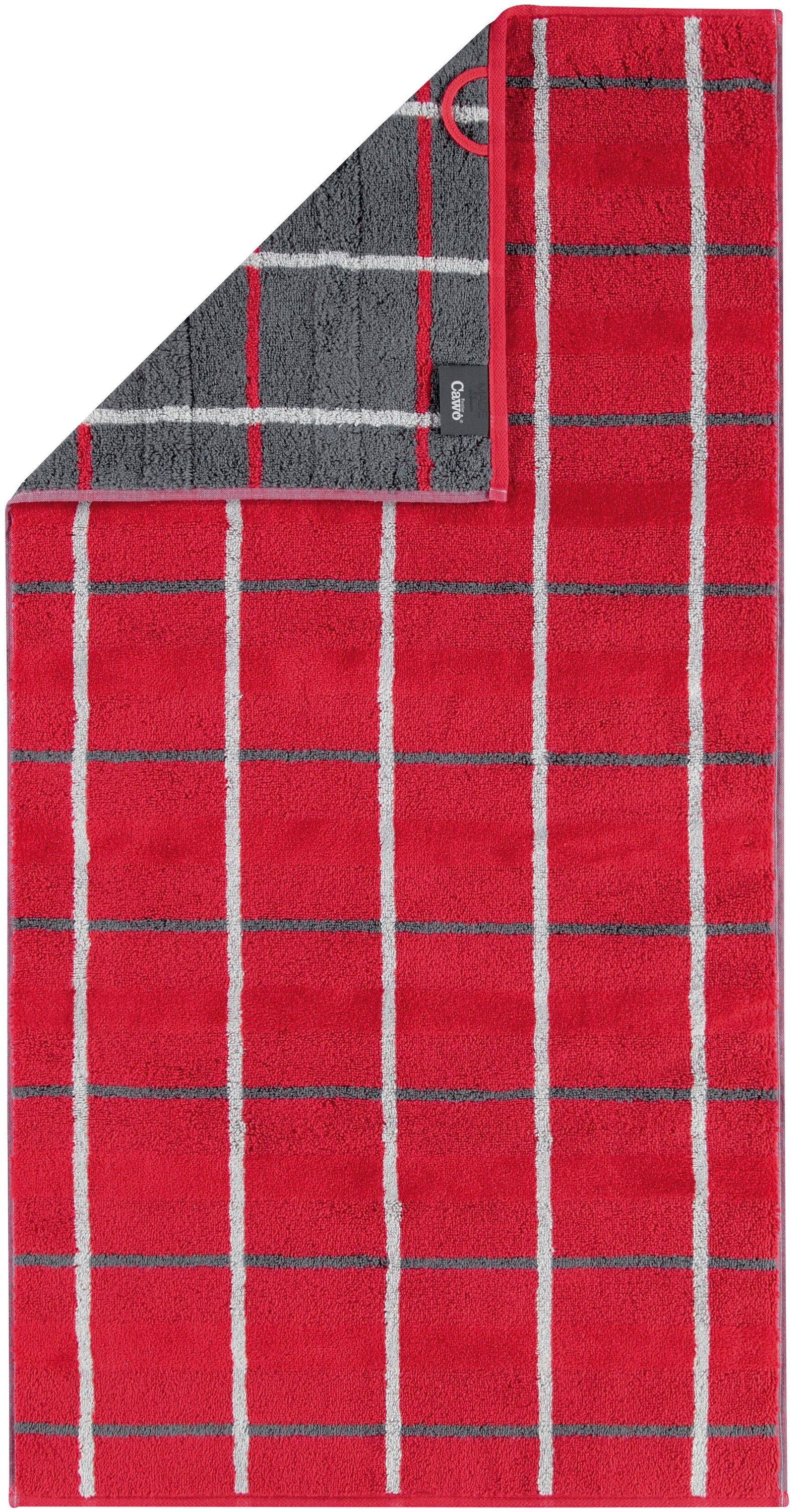 Handtuch 50x100 - 27 - Grau | Rot