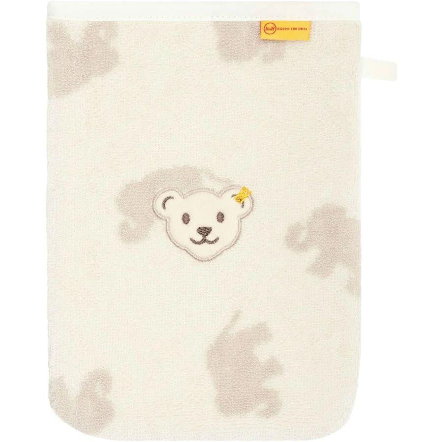 Waschlappen Steiff Teddy - 1001-CLOUD DANCER - Beige | Weiß