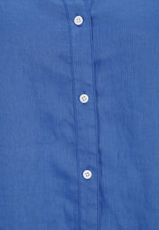 Leinenbluse mit V-Ausschnitt - 53-Kobalt - Blau