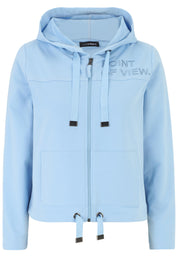 Sweatjacke aus  Baumwolle - 58-Hellblau - Blau