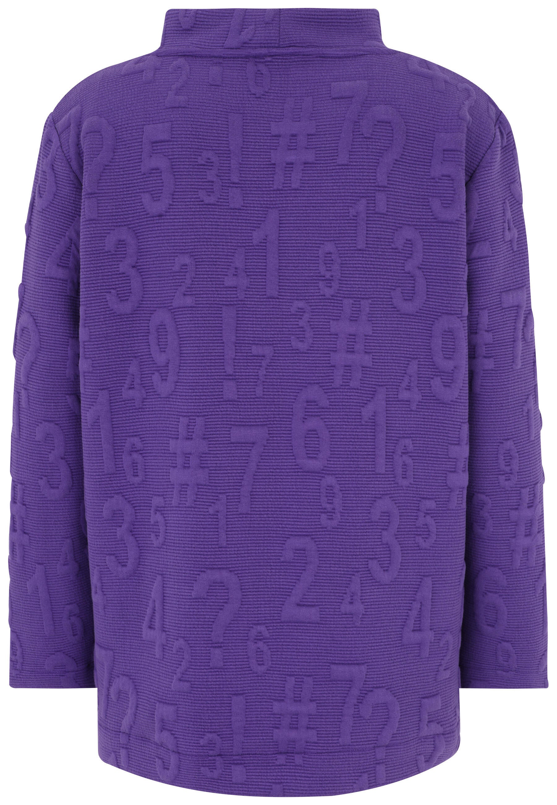 Jacquard Sweatshirt - 49-Purple - Violett