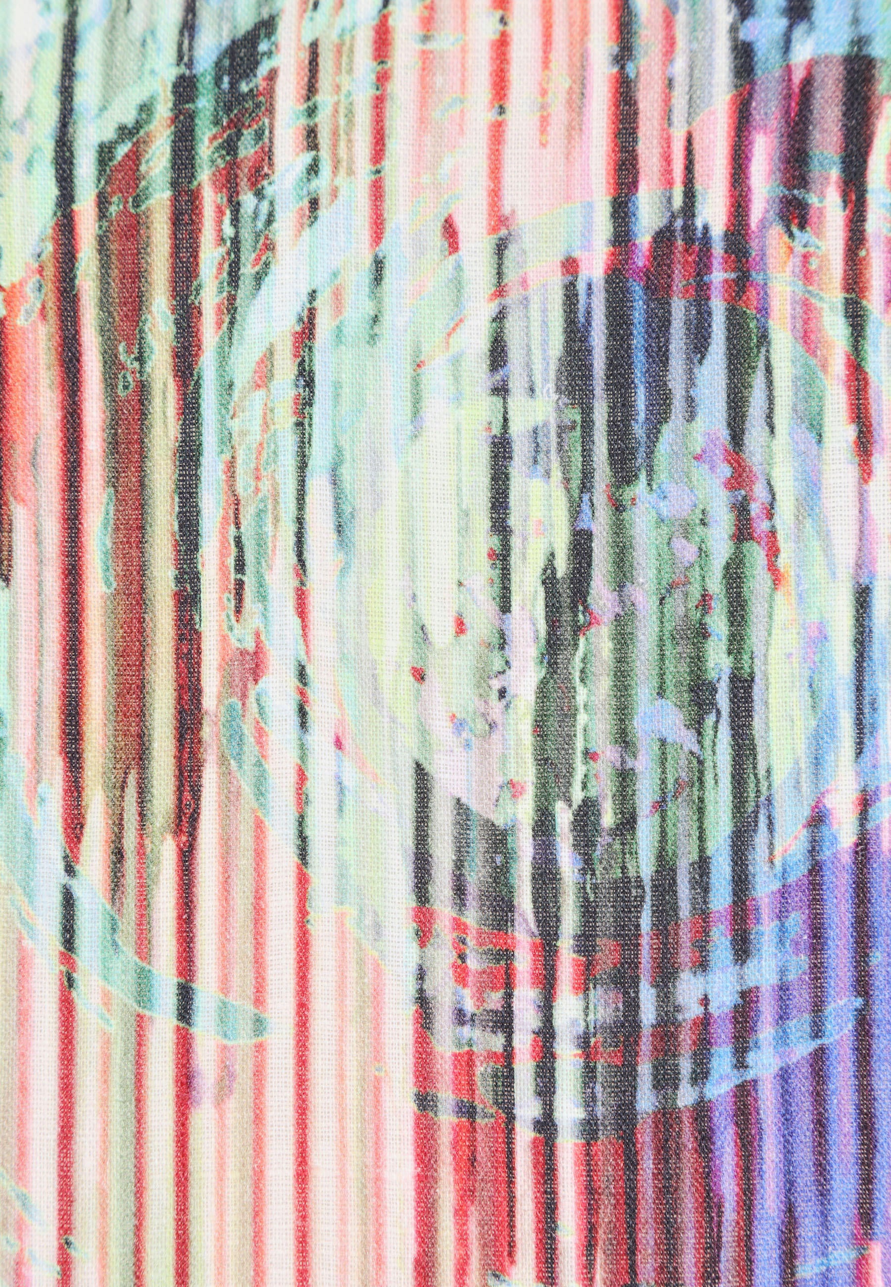 Leinenschlupfbluse gemustert - 98-Multicolor - Mehrfarbig