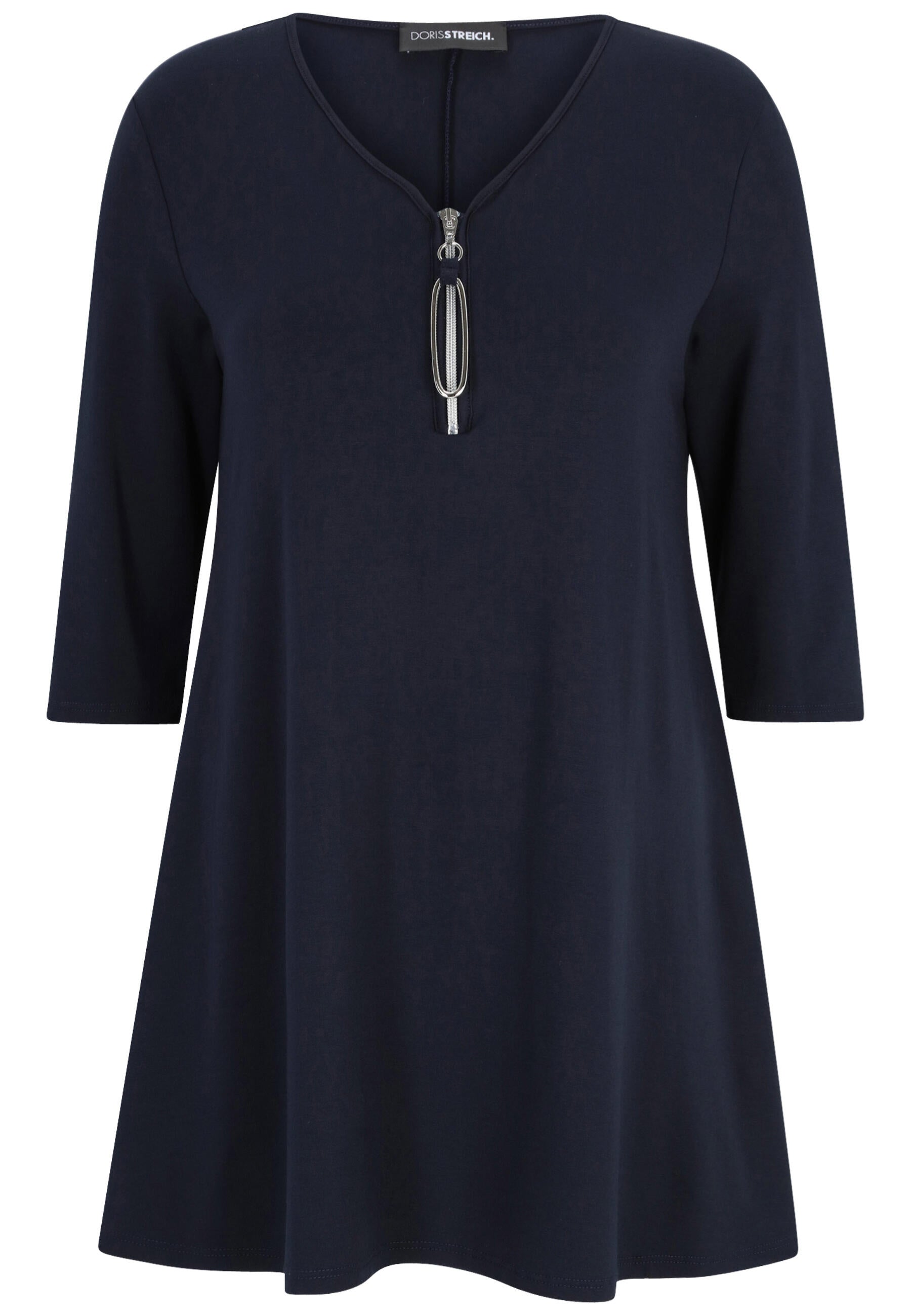 Long-Shirt aus Viskose - 50-Marine - Blau