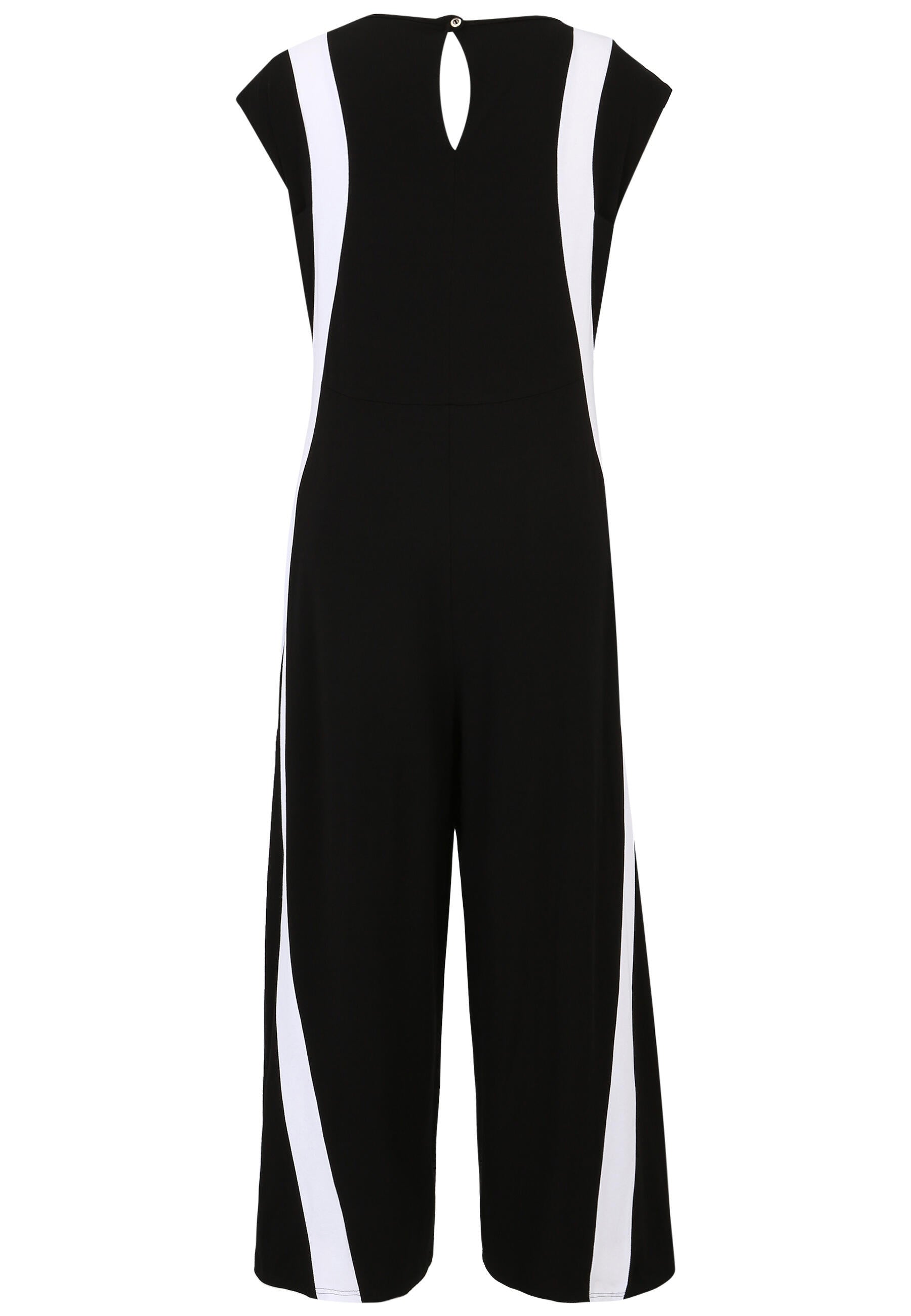 Jumpsuit aus Viskose - 91-Schwarz/WeiSS - Schwarz