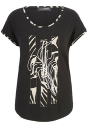 T-Shirt aus Viskose - 99-Schwarz - Schwarz