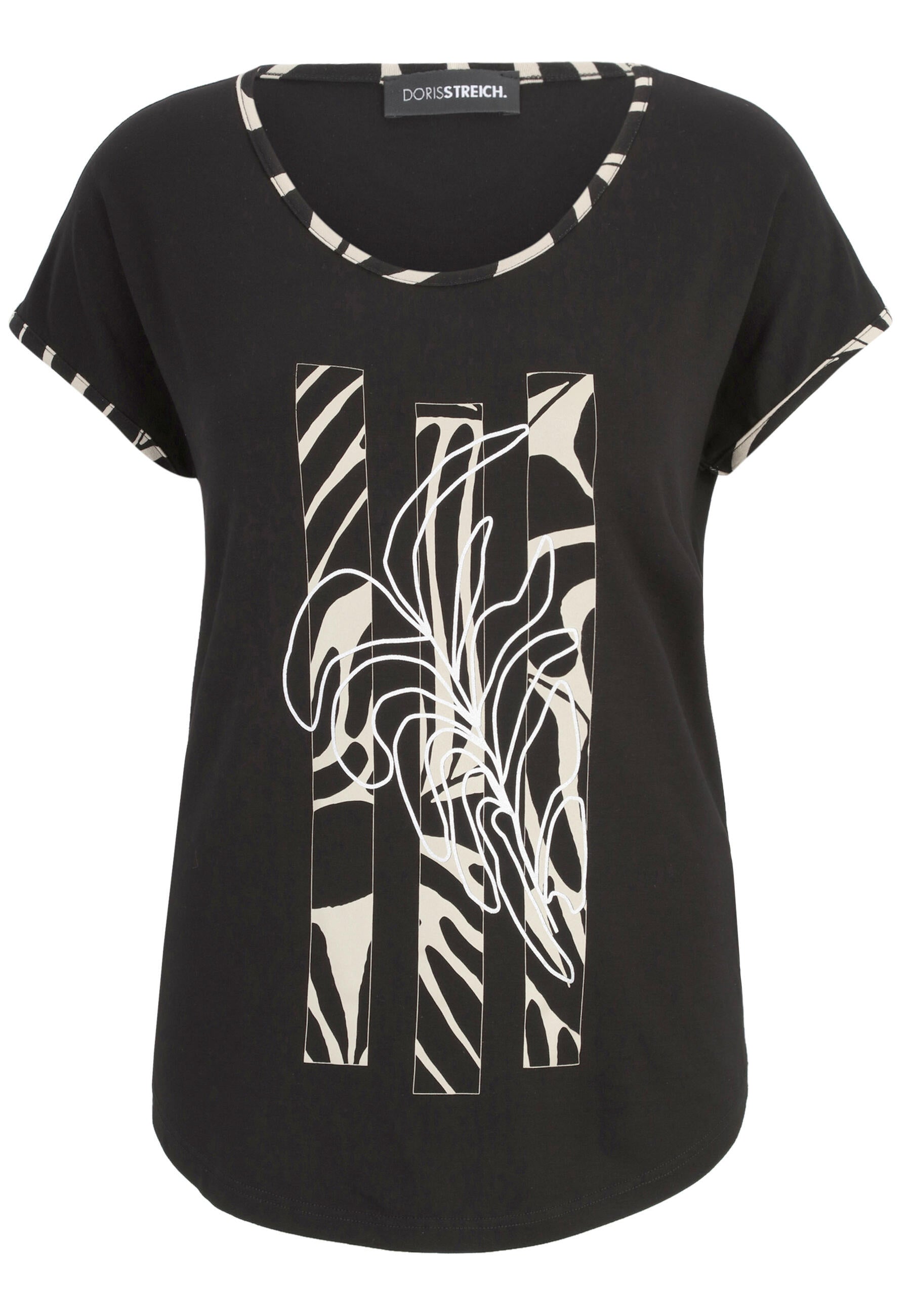 T-Shirt aus Viskose - 99-Schwarz - Schwarz