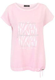 T-Shirt aus Viskosemix - 40-Puder - Rosa