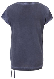 T-Shirt aus Viskosemix - 50-Marine - Blau