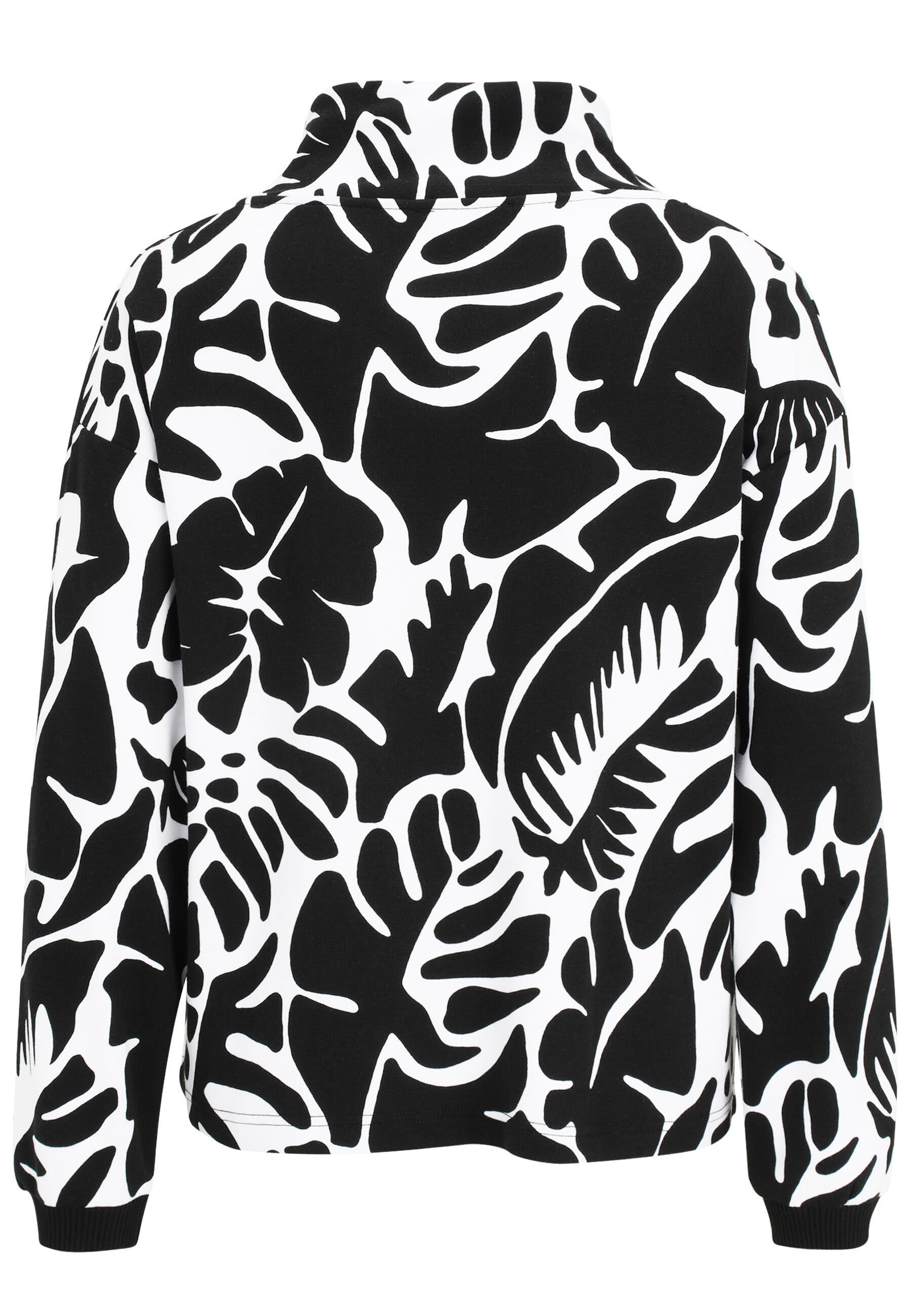 Sweatshirtjacke aus Modalmix - 91-Schwarz/WeiSS - Schwarz | Weiß